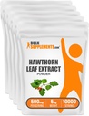 BulkSupplements.com Hawthorn Leaf Extract Powder - Hawthorn Leaf Supplement - Zeliščni dodatek, Vegan & Gluten Free, 500mg na Serving, 5kg (11 funtov) (Pack of 5)