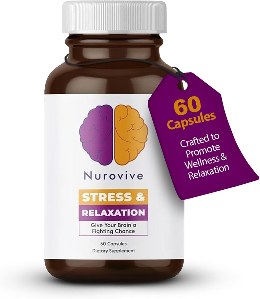Stres in sprostitev, Duševno fokus dopolnilo, Lemon Balm kapsule z Ashwagandha za moške/ženske, Dnevna podpora Wellness, Ashwagandha tablete z ginseng, Kamilica & več, 60 Kapsule