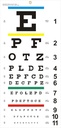 Eye Chart, Nadgrajena Snellen Eye Chart za izpite za oči 20 Noge, 22x11 Inches Plastic Low Vision Eye Charts Stena Chart s kovinsko oko za otroke darovi stenska dekoracija (20 stopal test razdalje)