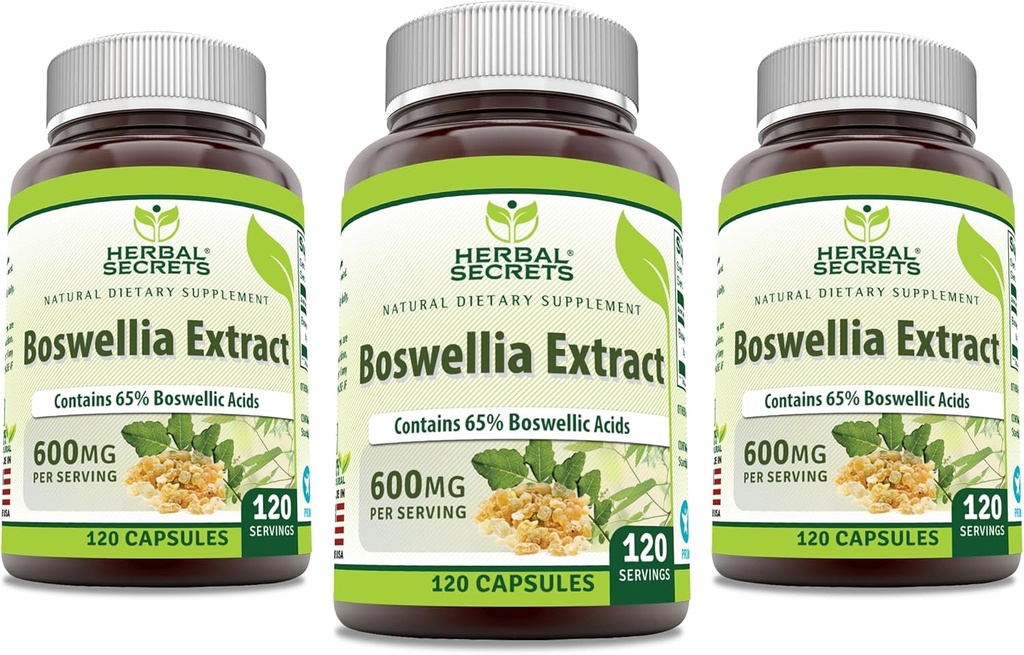 Rastlinske skrivnosti Boswellia Serrata Extract (65% boswellinskih kislin) 600 mg Kapsule dodatek 