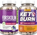 Napredno Keto & Fitness Bundle - Premium Forskolin Extract Plus Keto, z 11 naravnih zelišč za Max Slim videz, Ultra moč tablete, Imunska podpora, Izgubljena hitro