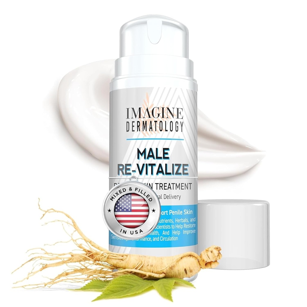 Original moški ponovno Vitalizacija Penile Health Relief Cream Soothe Protect razdražljiv Chaffed Skin TSA Skladna velikost (3. 3fl oz/ 100ml)