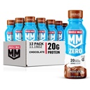 Mišično mleko brez beljakovin Shake, čokolada, 20g Beljakovine, nič sladkorja, 100 kalorij, kalcij, vitamini A, C & D, 4g Fiber, Energirni prigrizek, Obdelava, Pakiranje maj Vary,11.16 Fl Oz (Pack of 12)