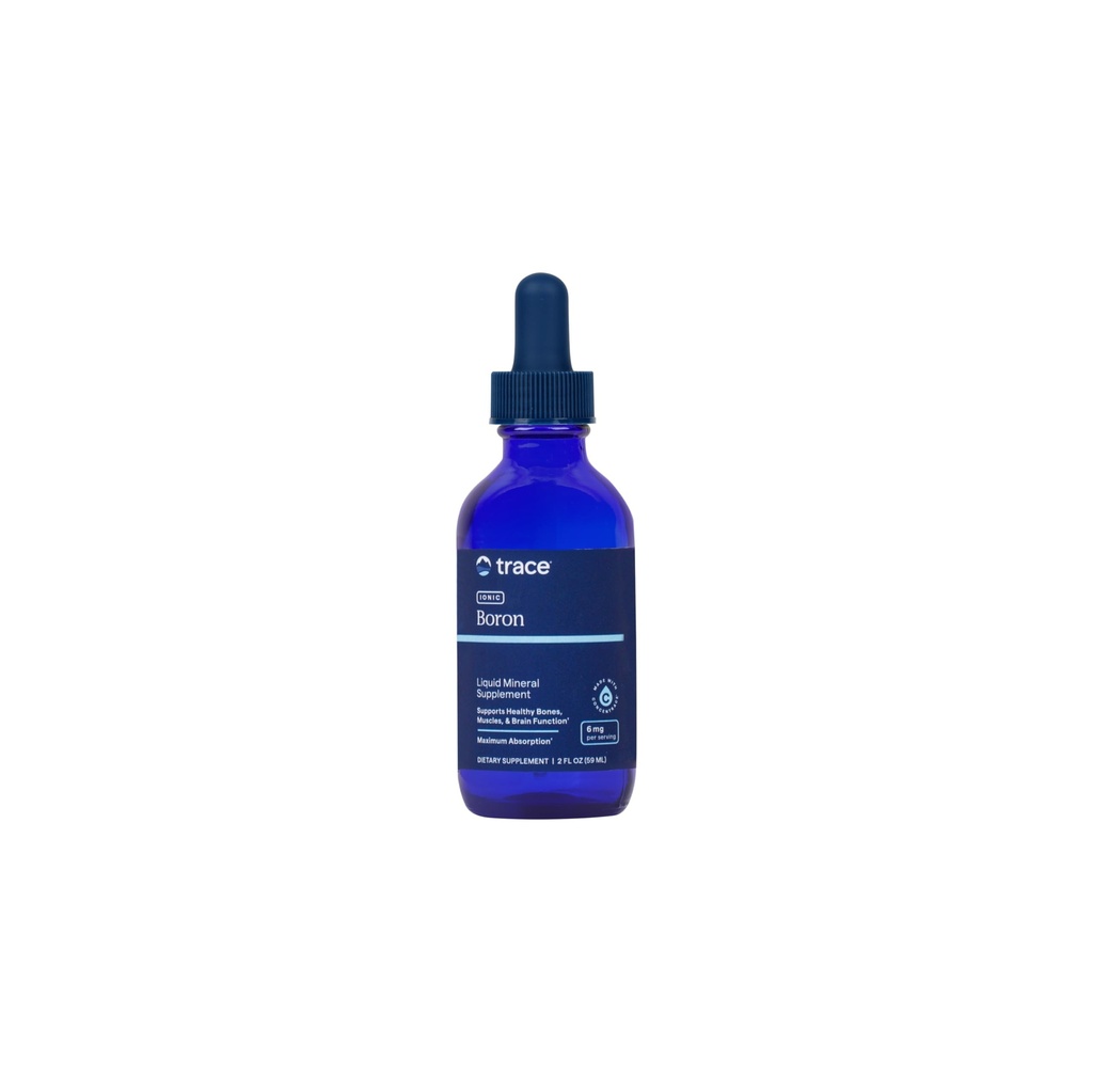 | Liquid Ionic Boron | 6 mg Boron | Supports Normal Bone Metabolism, Brain Function & Joint Health | With Ionic Trace Minerals, Magnesium + Chloride | 48 Servings, 2 fl oz (1 Pack)