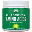 Vseh 9 esencialnih aminokislin v prahu. Pre + Med + Post Workout z EAAs + BCAA za energijo, rast mišic in regeneracijo. Non-GMO BCAA in EAA praški za moške + ženske. 3. zabava testirana. Gozdne jagode