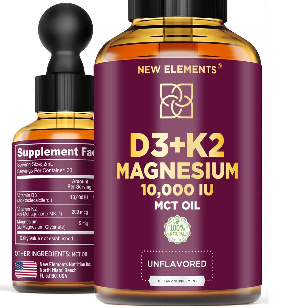 Tekoči vitamin D3 z Glycinate K2 & Magnezij 