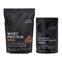 Športne raziskave® Kreatin Monohidrat (1.1 LBS) in nizozemski čokoladni sirotkini proteini (5.42 LBS), Dynamic Duo za gradnjo mišic, izboljšano zmogljivost in moč in regeneracijo