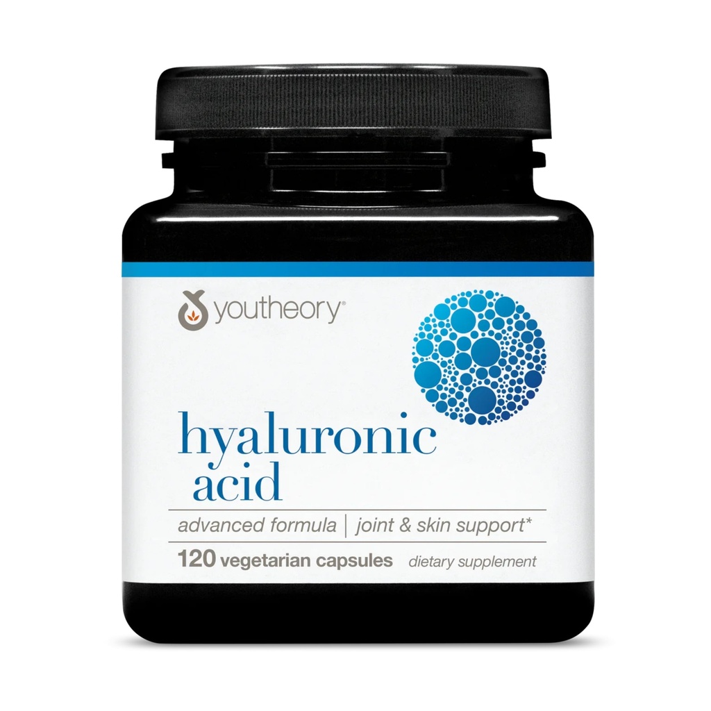 Youteory Hyaluronic Acid Advanced Formula - Skupni dodatek za podporo z Boswellia Extract* - Skin Health Supplement - Mlekarna, Soy & Gluten Free - 120 Vegetarijanske kapsule