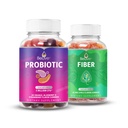 BeLive Digestive Bundle Probiotic in Fiber Gummies za prebavne in črevesno zdravje, brez sladkorja, Vegan