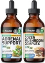 BIO KRAUTER Adrenalna podpora Tinktura 4 Fl. Oz. & Deset gob Tinktura 4 Fl. Oz.