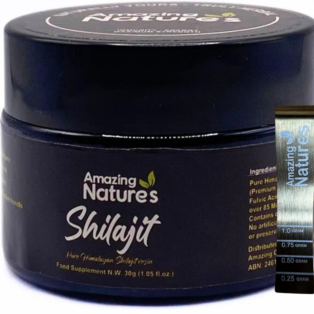 Čisti himalajski shilajit Resin – 500mg visoko močan organski dodatek za energijo, Imunska podpora in fokus 