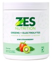 Zeleni + elektroliti, kivi jagodne arome, veganski, ne-GMO, zeleni prah, dnevni zeleni boost, zelenjavni prah dodatek, organski elektroliti, regeneracija in podpora, Smoothie Mix