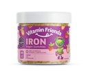 Vitamin Friends - Vegan Multivitamin & železo za otroke - Dnevna prehranska podpora Gumies w/Ferrous Fumarate B-Complex, Vitamin C, cink, Biotin - Body Function & Anema - Jagoda, (60 Day Supply)