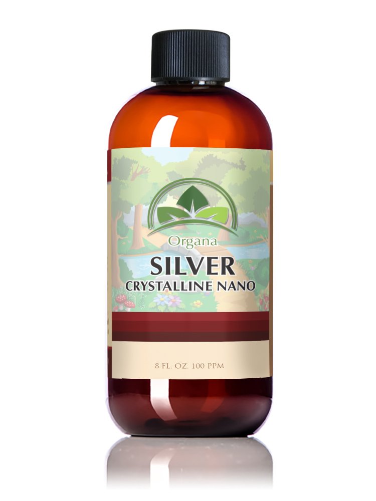 Organa Nano koloidal srebro 8 oz (100 PPM)- Najboljši koloidni srebro - koloidni minerali