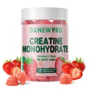 NSF Certified Creatine Gummy 5g - Kreatin Monohidrat Gumiji za moške in ženske, Kreatin Monohidrat za mišično moč, mišice graditelj, energijska okrepitev, predworkout dodatek(120 Count)-Strawberry