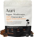 Auri Super Gobe HSN Gumies - Las kože in nohti Gumies Funkcionalne gobe Dodatek - z Wild Chaga, Klorofil, Lutein in Astaksantin - 60 Orange Citrus Gumies