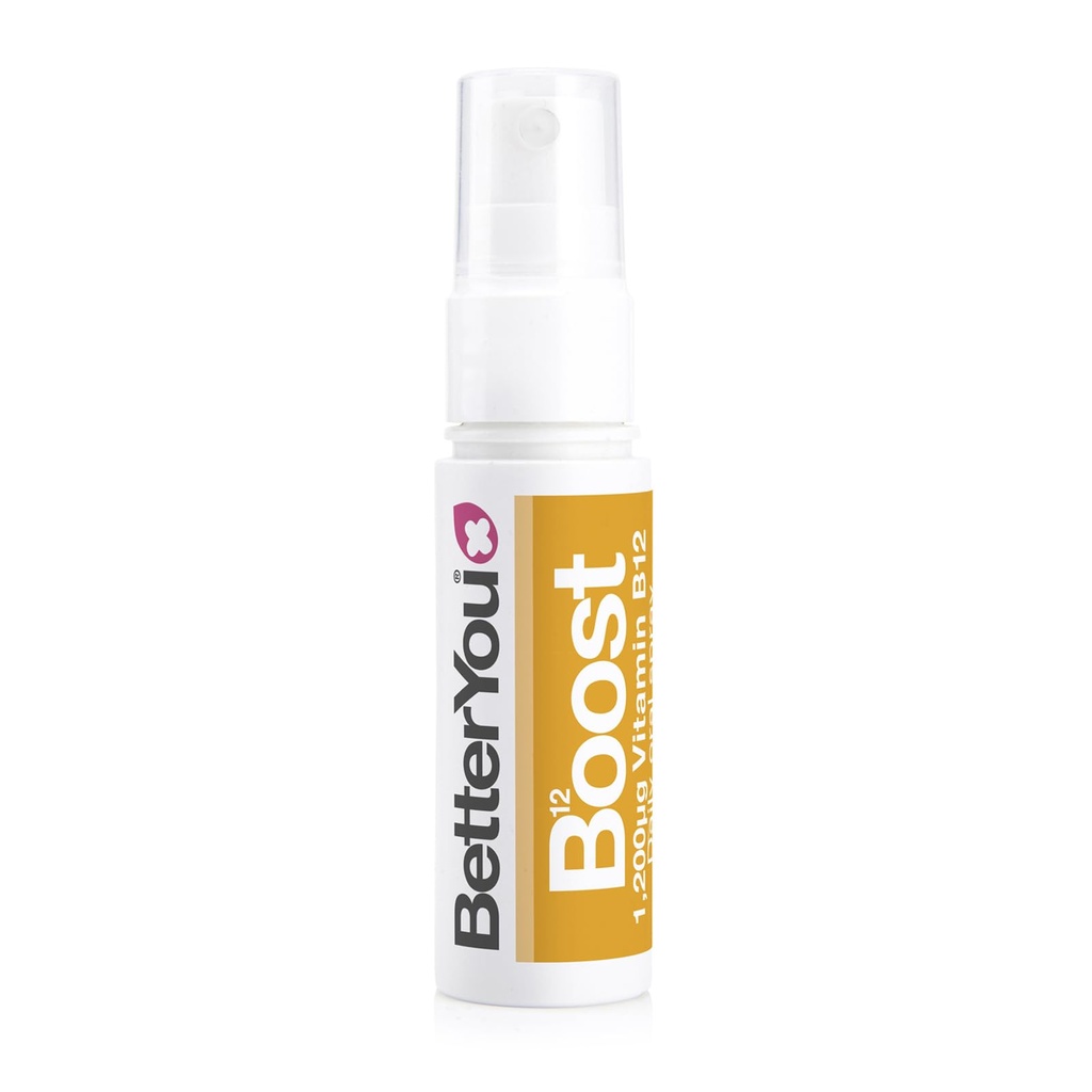 BetterYou Boost Vitamin B12 peroralni pršilo - naravni tekoči dodatek - vitaminski razpršilec za dnevni B12 vnos - zeleni čaj in krom - 0,85 oz