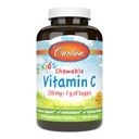 Carlson - otroški žvečljivi vitamin C, 250 mg, 1 g sladkorjev, Imunska podpora & Optimalna Wellness, Antioksidant, Tangerin, 120 vegetarijanske tablete