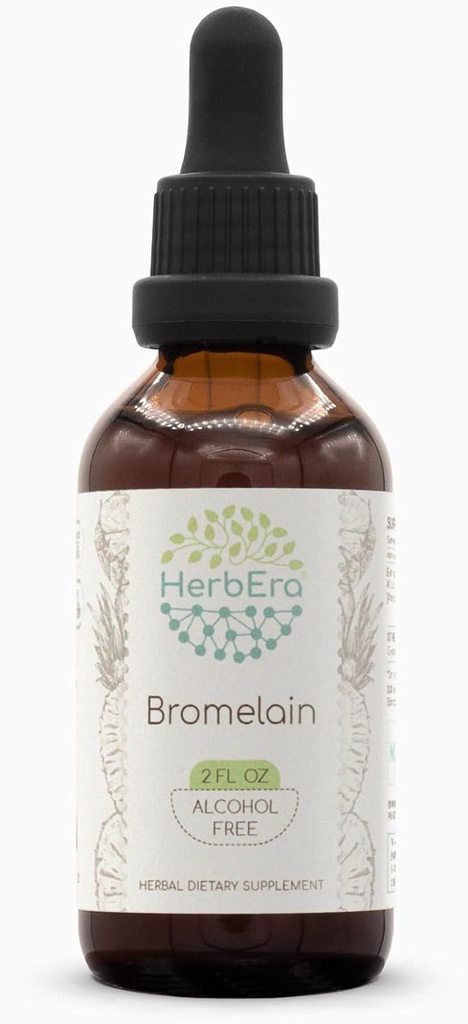 Bromelain B60 Brezalkoholni zeliščni ekstrakt tinktura, superkoncentriran divji bromelain, Ananas comosus (2 fl oz)