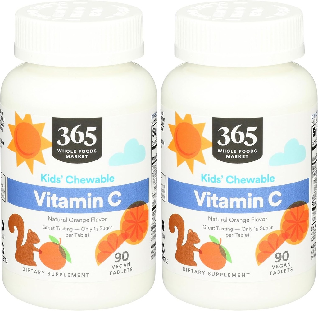 365 po celotnem trgu živil, otroci Essentials žvečljivi vitamin C, 90 Štetje (Pack of 2)