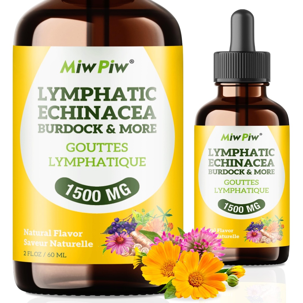 Limfatične kapljice za drenažo Pakiranje 1- Limfičnih detoks, Cirkulacija - Limfatični Drainage dopolnila z zelišča Organic, Echinacea, Dandelion, Burdock, Cleaver Herb - Imunski sistem podpora in čiščenje