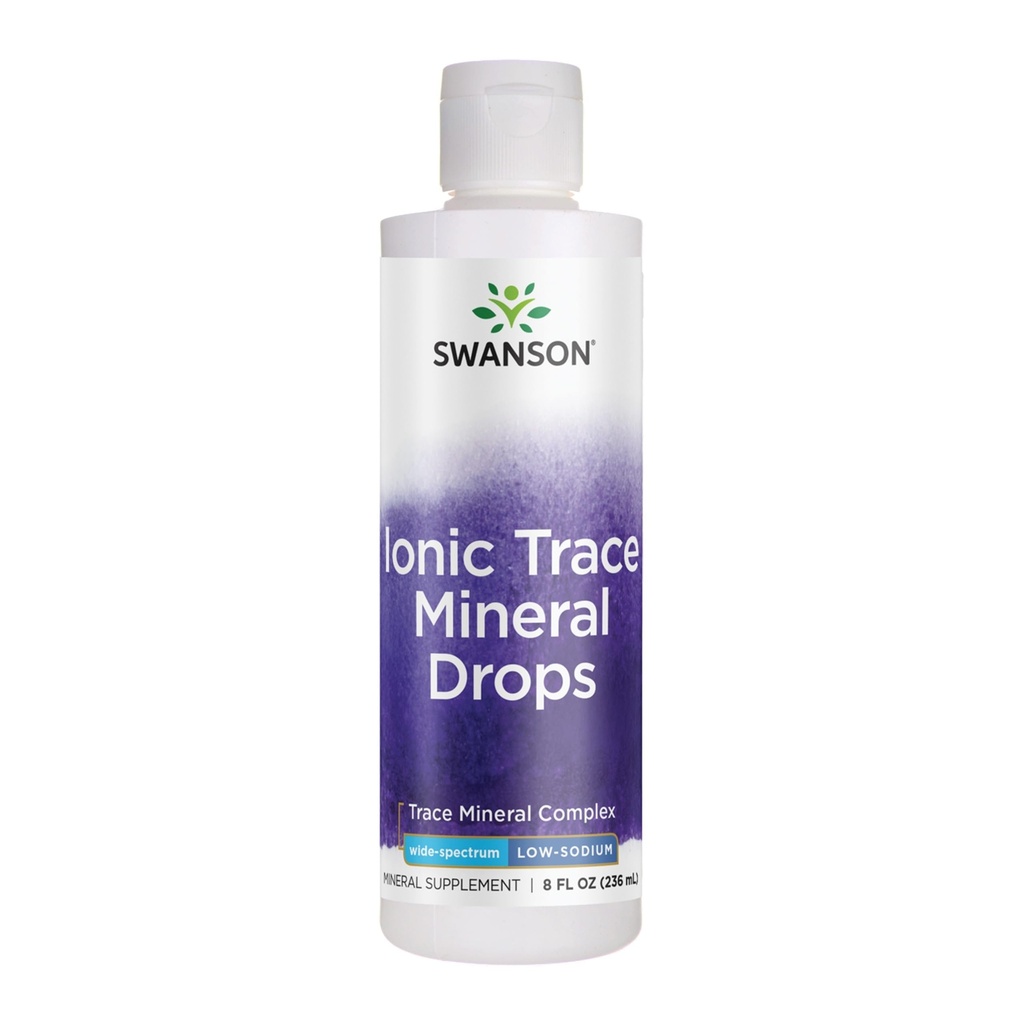Swanson Concentrace Trace Mineralne kapljice 8oz-Complete Mineral Complex za energijo, Hidracija, in elektrolitsko ravnovesje več kot 72 Visoka absorpcijska ionske minerale, kot so magnezij, kalij, kalcij