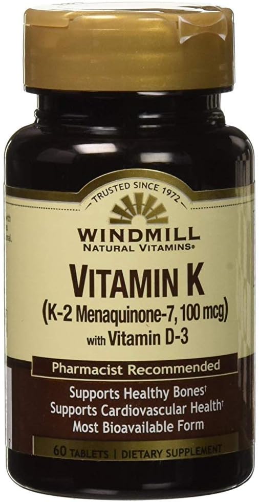 Naravni vitamini vetrnice Vitamin K (K-2 Menakinon-7, 100mcg) 60 tablet (paket z 1)