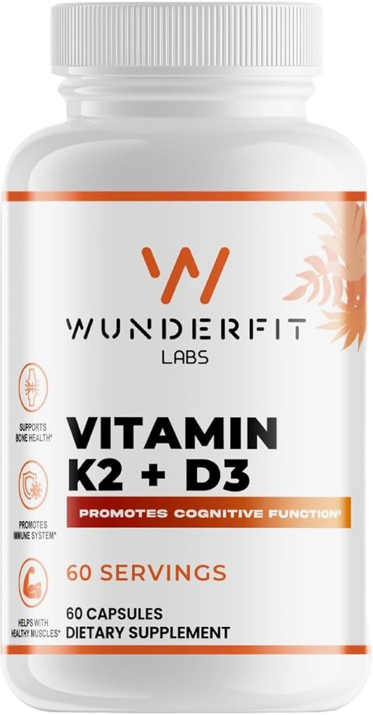 Vitamin K2 + D3, kapsule, 60 servingov