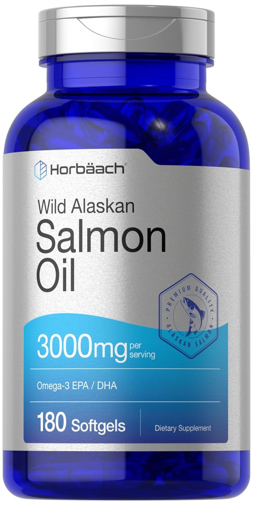 Horbäach Wild Aljaska Losos ribje olje 