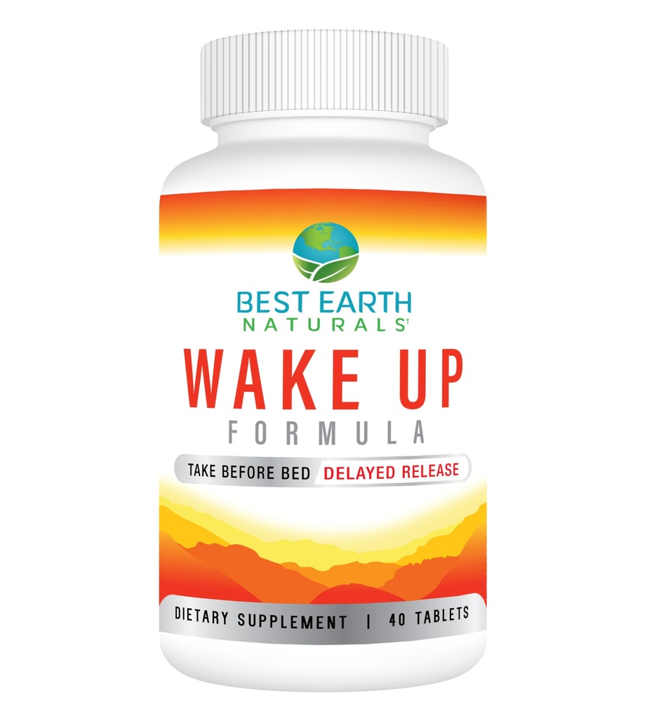 Best Earth Naturals Wake Up Formula, Dopolnilo zamujena čas izpust energije 40 Število