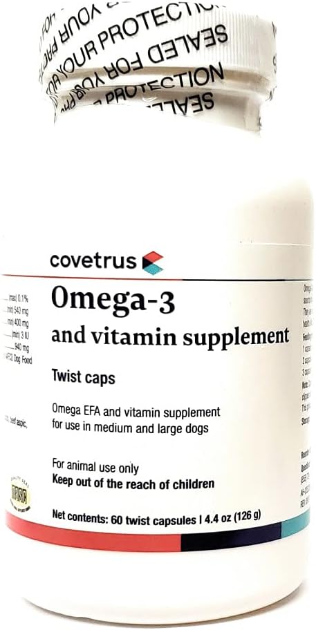 Omega-3 in vitamin dopolnilo Twist caps za srednje in velike pse 60ct