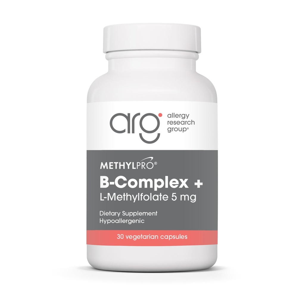 MethylPro B Complex + L-Methylfolate 5 mg - Bioavailable Methylated Vitamin Blend - Supports Energy and Stress - Vegetarian & Hypoallergenic - 30 Servings - 30 Capsules