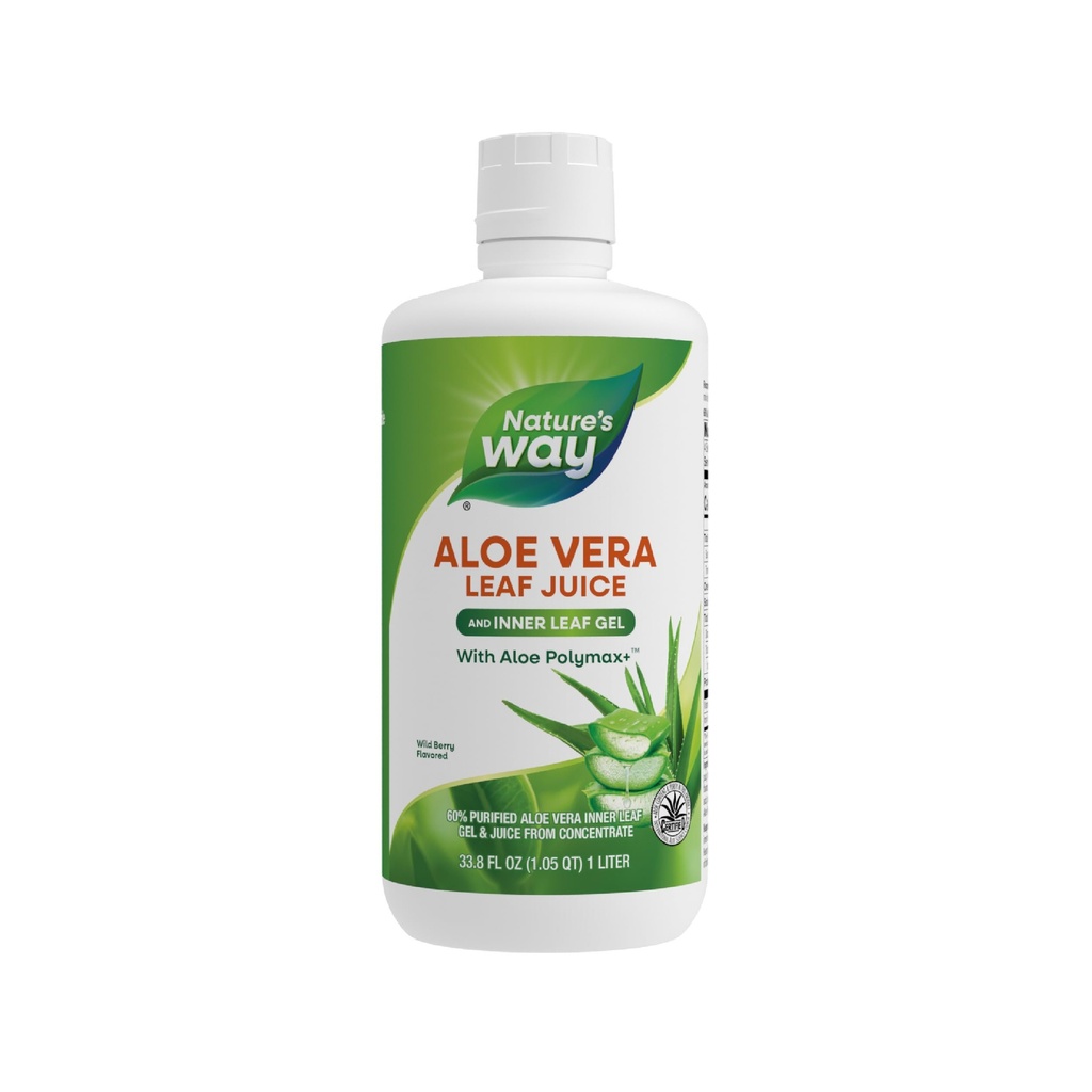 Naravne poti Aloe Vera Leaf Juice in Notranji Leaf Gel, z Aloe Polymax+, Certified for Aloe Content and Purity, Wild Berry Flavored, 33.8 Fl Oz (Packaging May Vary)
