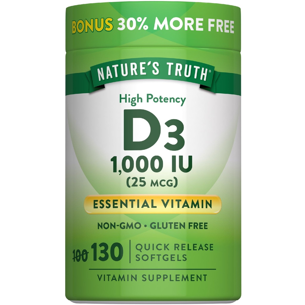 Resnica narave Vitamin D3 1000 i.e. softgels 