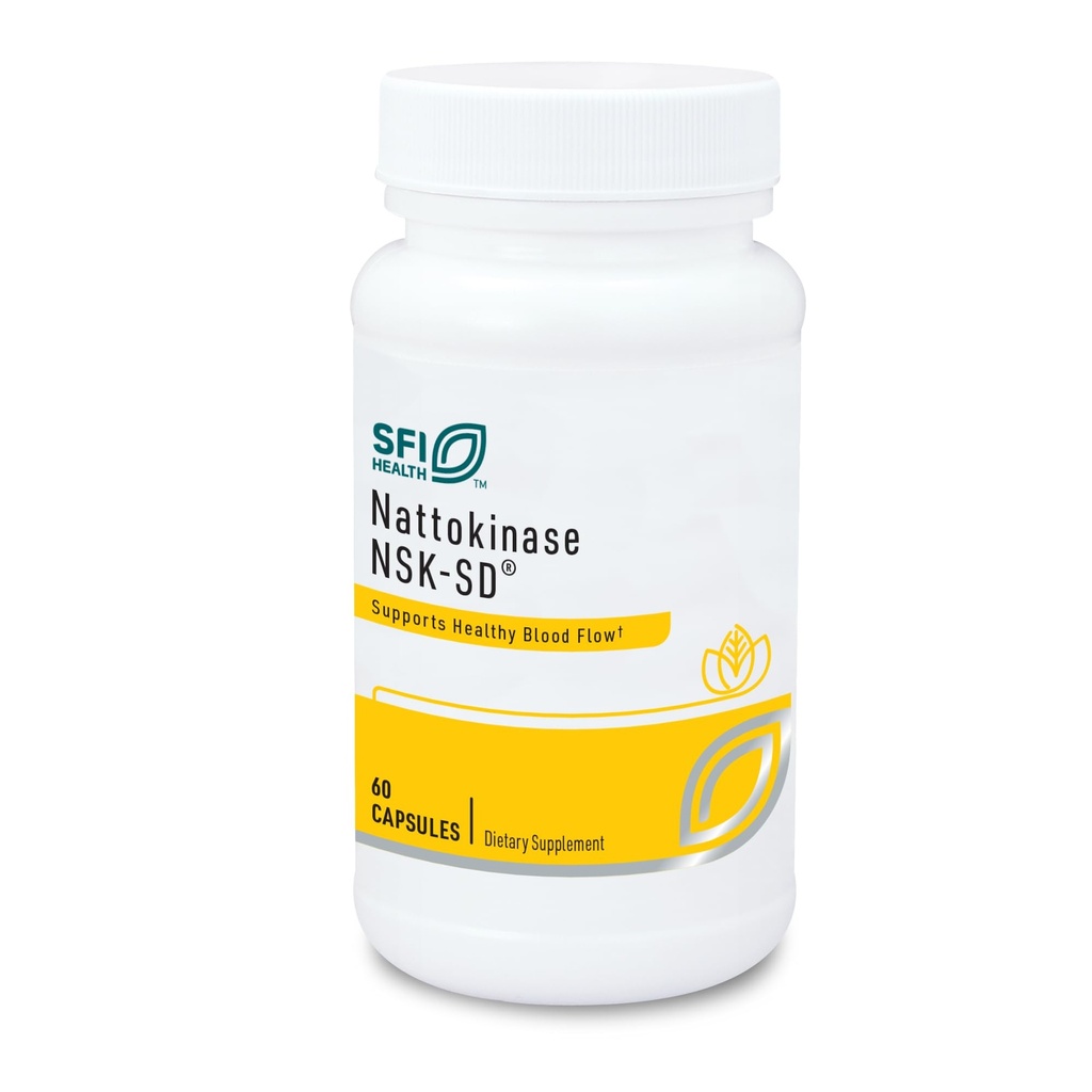Klaire Labs SFI Health Nattokinase NSK-SD - Proteolitični encim za kardiovaskularno podporo, Mlečni izdelki in gluten (60 kapsul)