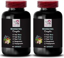 Hydration Balance - RESVERATROL COMPLEX - Berry Benefits, Daily Antioxidants, Powerful Antioxidants, Elderberry Strength, Goji Berry Shine, Nutritional Support, Active Lifestyle 2 Bottles 120 Caps