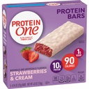 Beljakovine One 90 Calorie Protein Bars, Jagode in smetana, Keto prijazno, 5 Ct, 4,8 oz