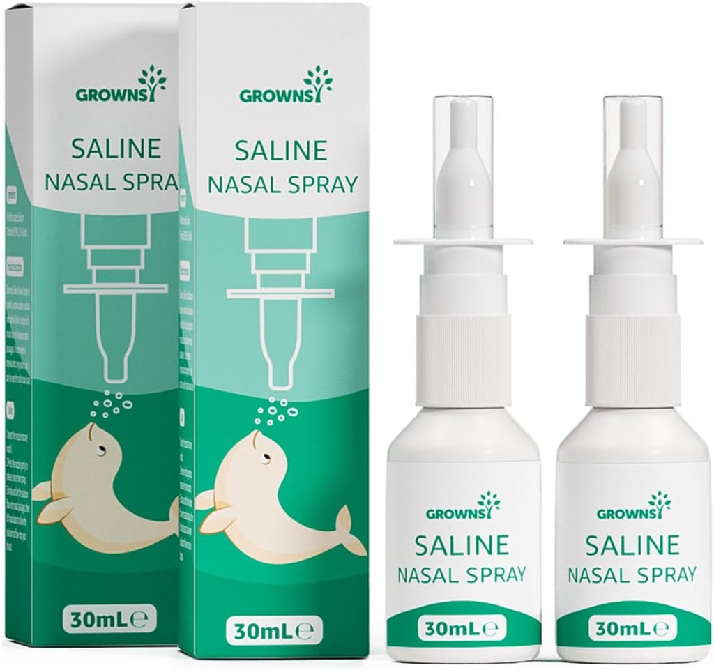 GROWNSY Baby Saline Nasal Spray, 2 PCS Natural Nasal Spray z ksilitolom, non-Alcoholic, Instant Relief Nasal Congestion in dnevna oskrba