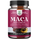 Organske korenske kapsule Maca za ženske - močen zeliščni dodatek z žensko dopolnilno mešanico rdeče rumene in črne korenine Maca - Non-GMO Certified Vegan in Gluten-free brez umetnih barv - 60ct