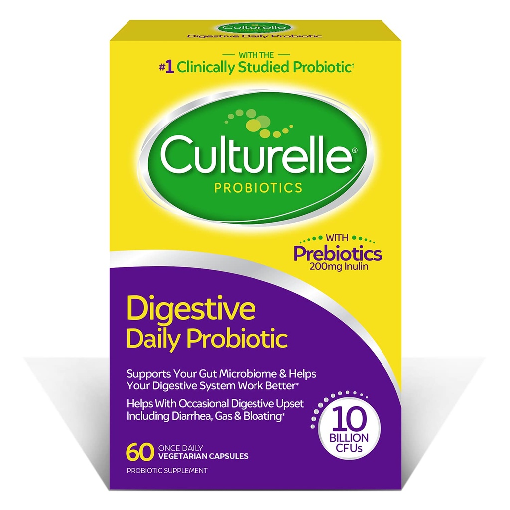 Culturelle Daily Probiotic, Prebavne zdravstvene kapsule, 60 Število