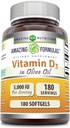 Neverjetne formule Vitamin D3 z oljčnim oljem 5000 i.e. softgels Supplement 