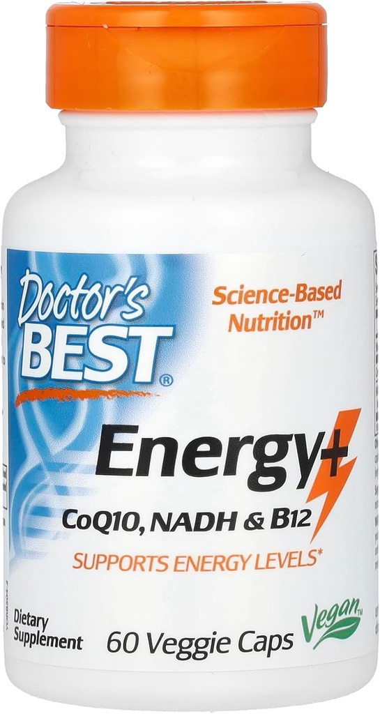 Zdravnikova najboljša energija + CoQ10, NADH & B12, imunski sistem, energija, razpoloženje, 60 Ct