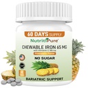 Žvečljiva železova karbonil 65 mg z vitaminom C 180 mg (za ženske/moške) – tableta v aromi ananas (1)