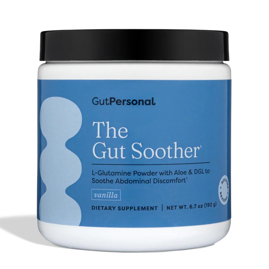 GutPersonal Gut Soother L-Glutamine Powder Supplement: Restente Gut Lining, Soothe Digestive Nelagodje, medtem ko spodbujajo splošno zdravje Gut, 30 Servings (Vanilla)