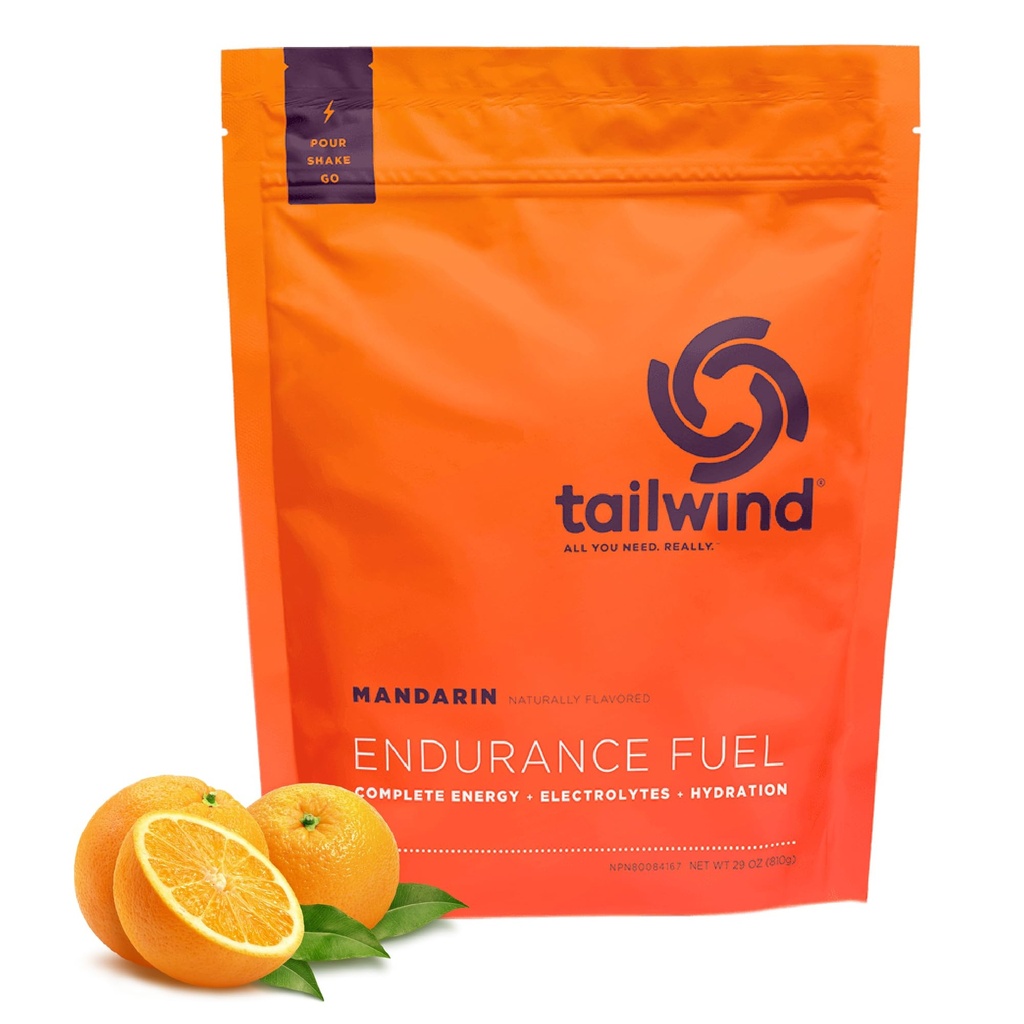 Tailwind Nutrition Endurance Fuel, ogljikovi hidrati in elektrolitski športni napitek Mix prašek, Gluten-free, Vegan, Mandarin Orange, 30 Serving