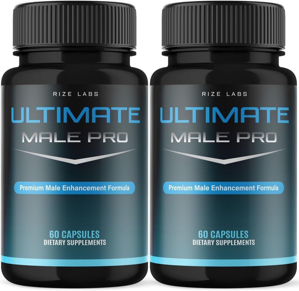 (2 paket) Ultimate moški Pro kapsule za moške, Ultimate moški ekstremni dodatek, Vse-naravna podpora za zdravo aktivno življenje, UltimateMalePro pregledi (120 kapsul)