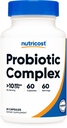 Nutricost Probiotic Complex (10 milijard CFU) 60 kapsul - Acidophilus Plus 9 drugi probiotiki, ne-GMO, Gluten brezplačno dodatek