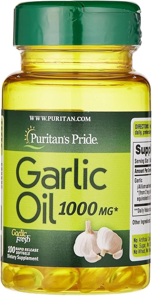 Puritan's Pride Česen olje 1000 mg 100 Softgels