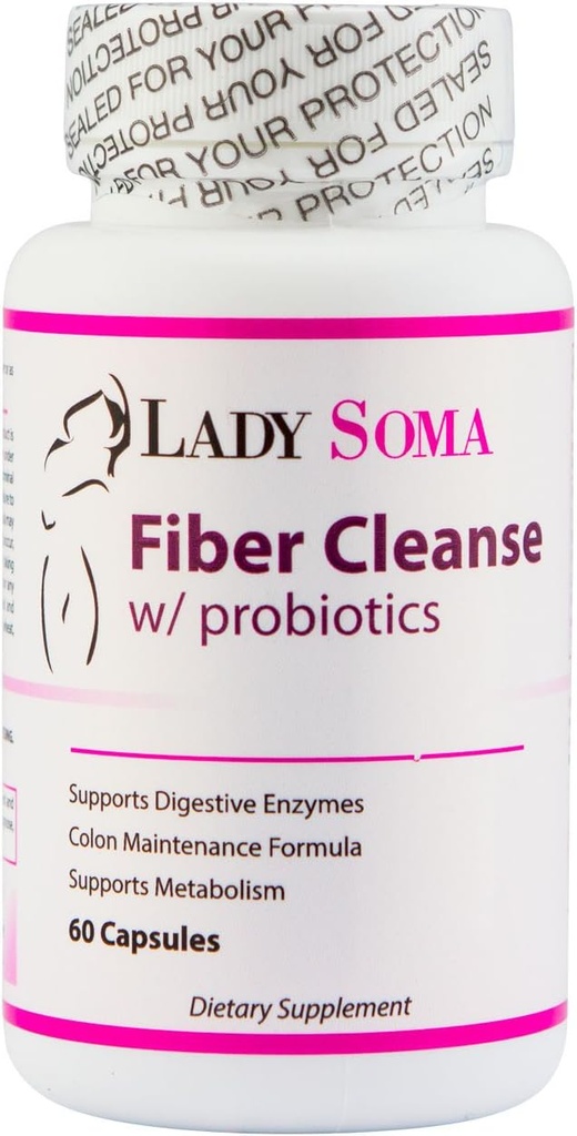 Lady Soma Fiber čisti za ženske s probiotiki, 60 kapsul